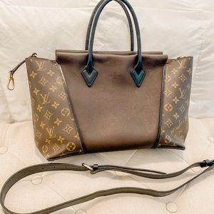 AUTHENTIC LOUIS VUITTON Veau Cachemire Monogram Tote W Chocolate Crossbody